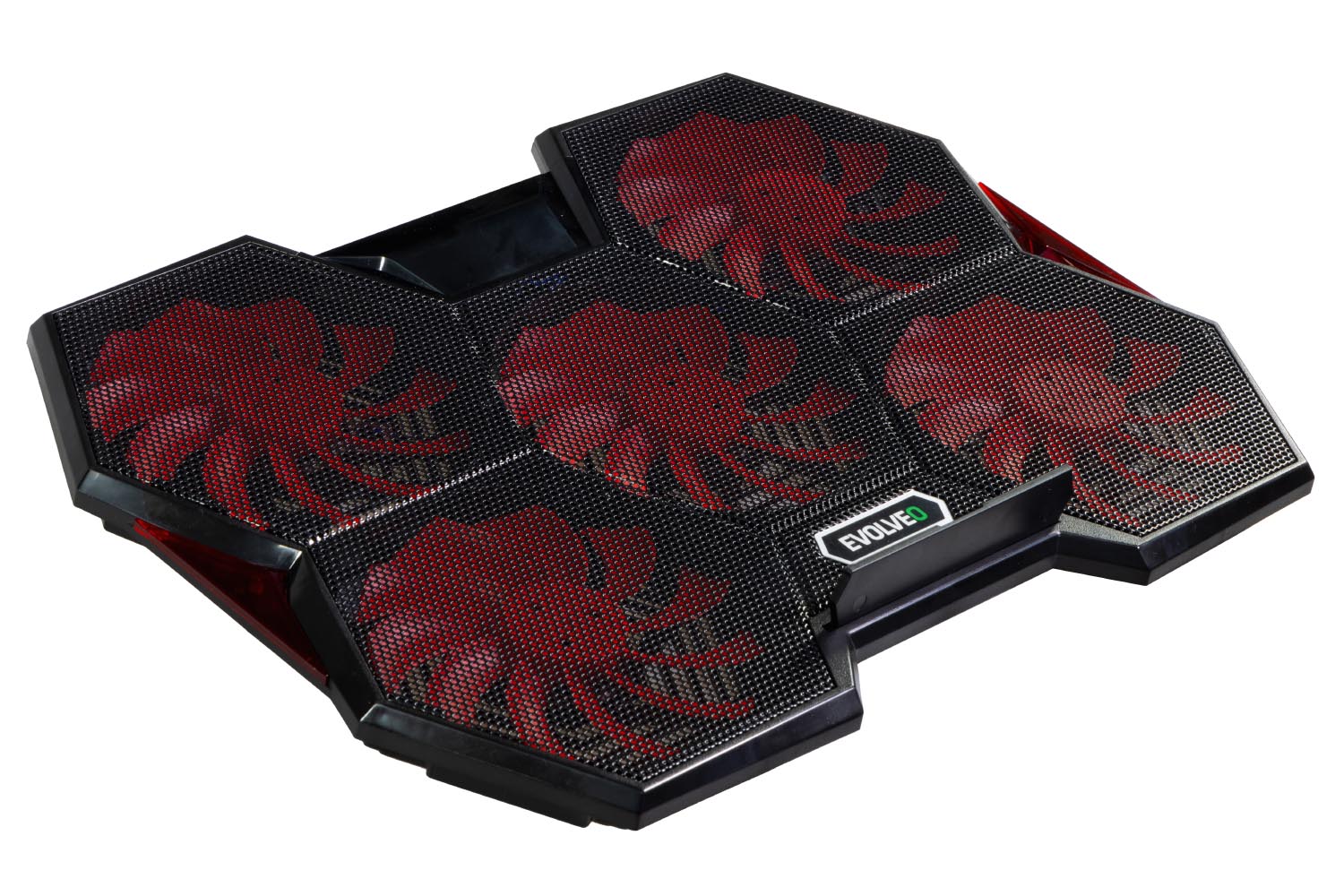 EVOLVEO Ania 14, chladiaca podložka pre notebook, do 17.3", 5x ventilátor, červené podsvietenie 