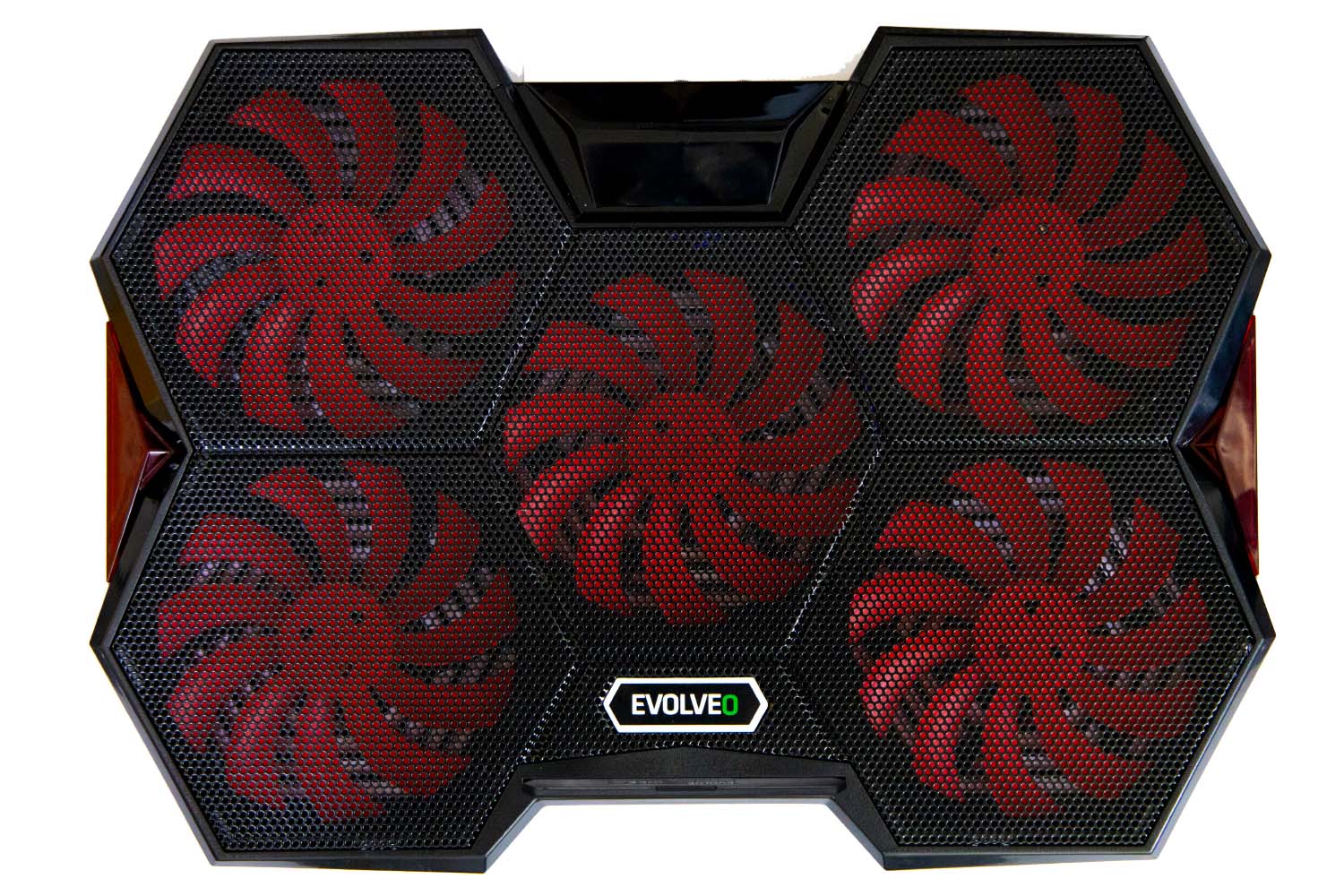 EVOLVEO Ania 14, chladiaca podložka pre notebook, do 17.3", 5x ventilátor, červené podsvietenie 