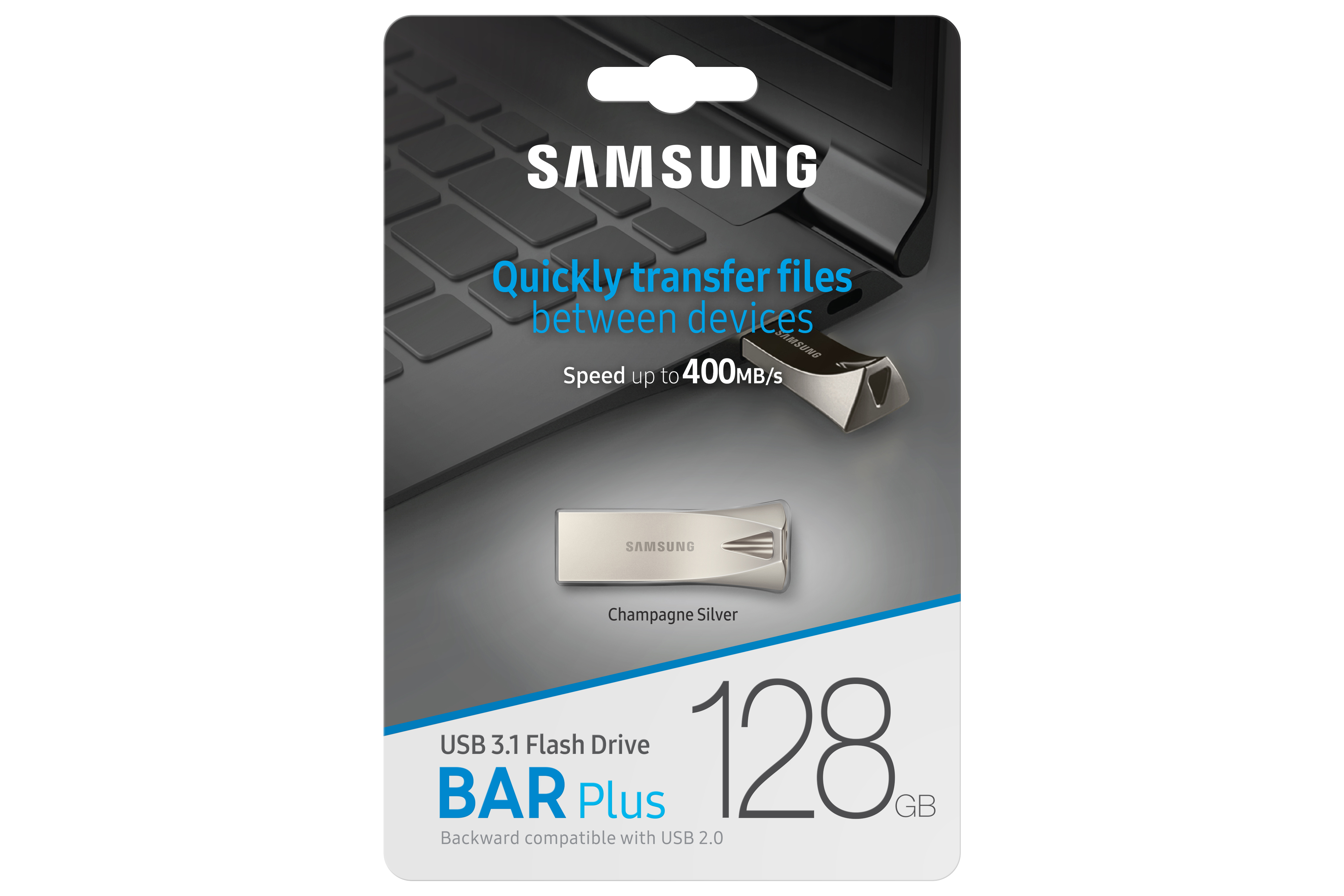 Samsung BAR Plus/ 128GB/ USB 3.2/ USB-A/ Champagne Silver 
