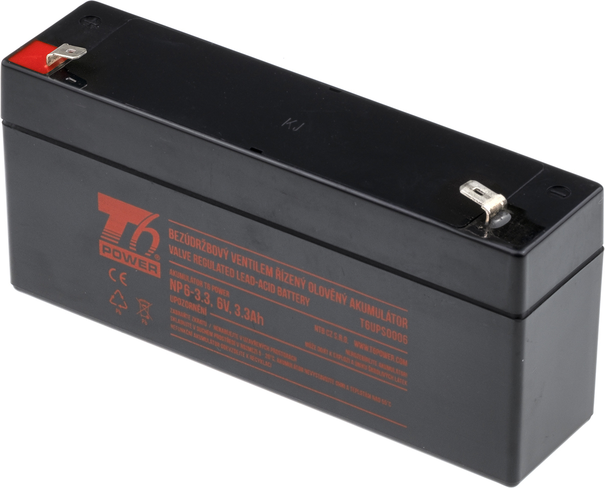 Akumulátor T6 Power NP6-3.3, 6V, 3, 3 Ah, F1