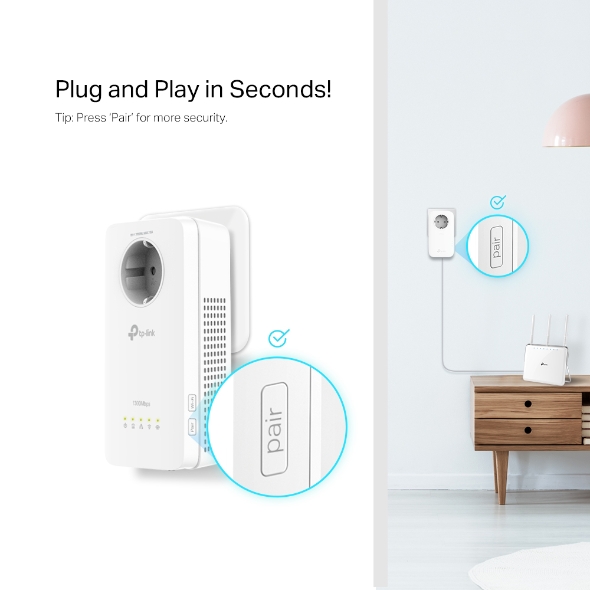 TP-Link TL-WPA8631P KIT AV1300 Gb priechodný AC1200 Powerline WiFi kit (2ks) 