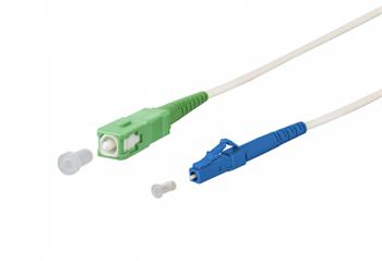 SC/ APC - LC/ UPC simplex 9/ 125 SM 1m arm.biely 3mm B3 LSZH