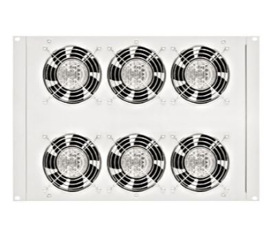 Horný/ spodný ventil.jednotka, 6x ventilátor, termostat, 8U