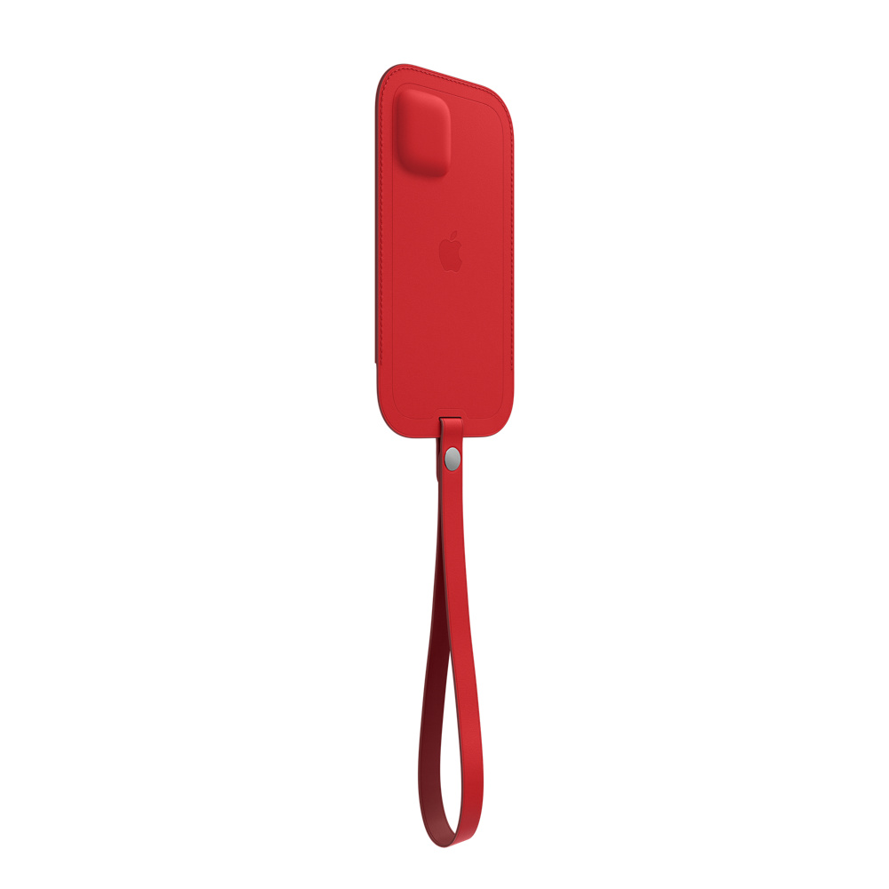 iPhone 12 mini Leather Sleeve wth MagSafe RED 