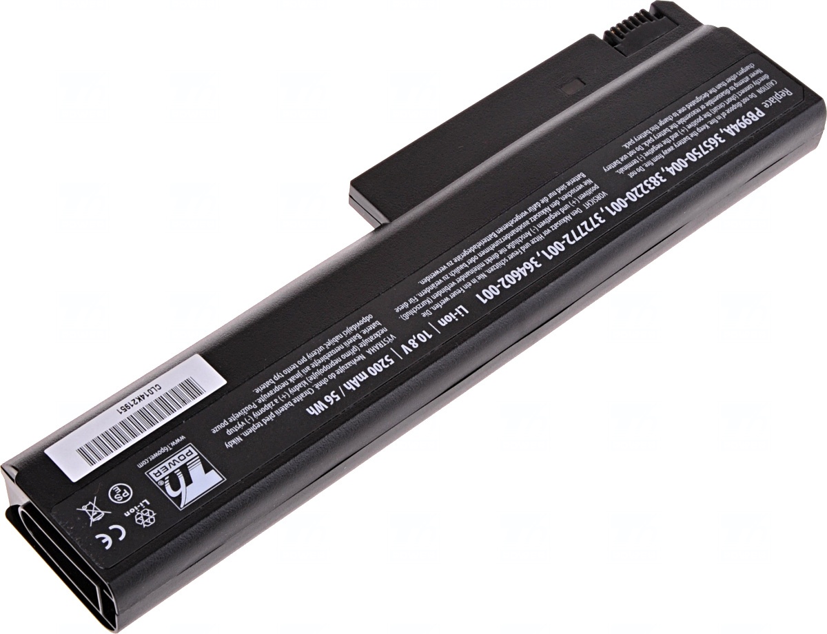 Batéria T6 Power HP nx6110, nx6120, nc6110, nc6120, 6510b, 6710b, 6910p, 5200mAh, 56Wh, 6cell 