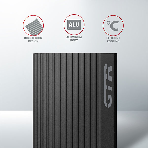 AXAGON EEM2-GTR, USB-C 3.2 Gen 2 - M.2 NVMe SSD kovový THIN RIB box 