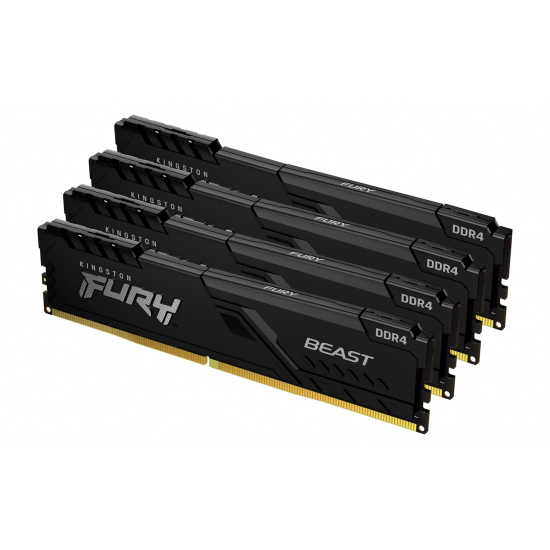 Kingston FURY Beast/ DDR4/ 128GB/ 3600MHz/ CL18/ 4x32GB/ Black 