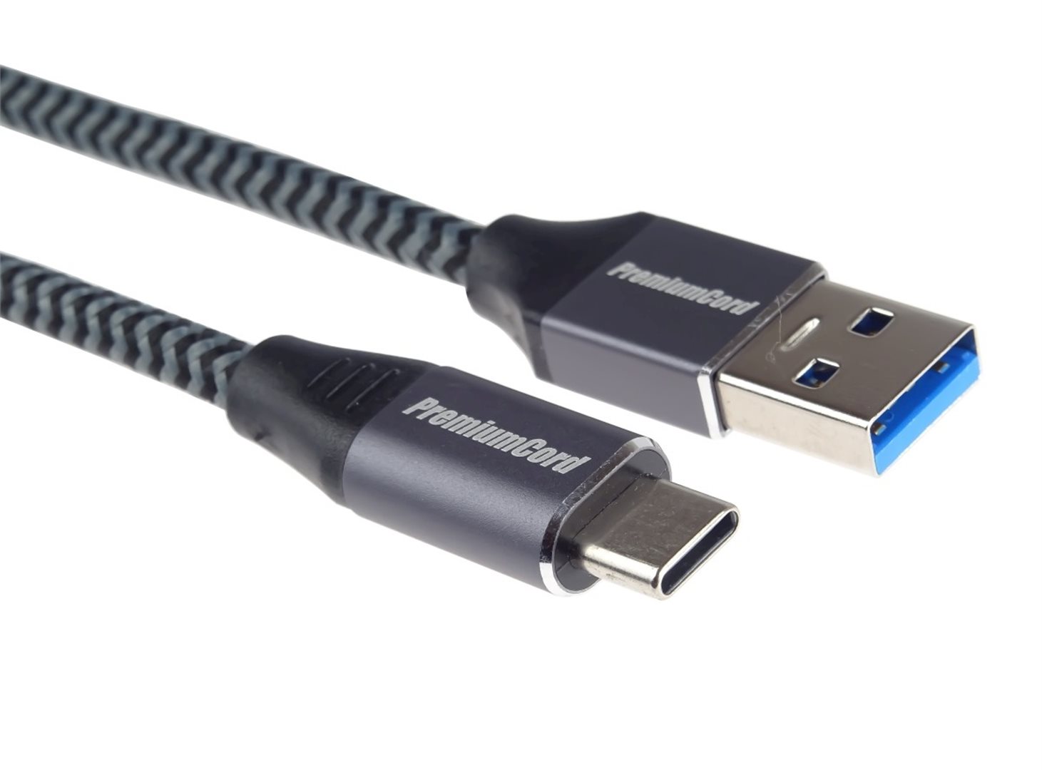 PremiumCord kábel USB-C - USB 3.0 A (USB 3.1 generation 1, 3A, 5Gbit/ s) 3m oplet 