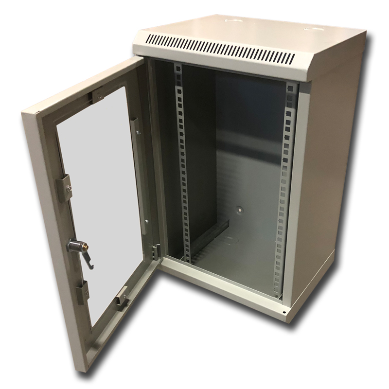 10" rack jednodielny 12U/ 280 DATACOM šedý Skl.dv. 