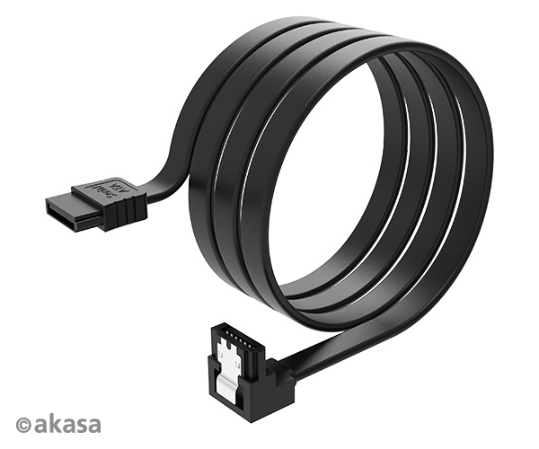 AKASA - Proslim SATA kábel 90 ° - 100 cm 