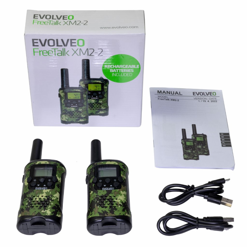 EVOLVEO FreeTalk XM2, sada 2 vysielačiek 