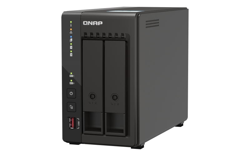 QNAP TS-253E-8G (4core 2, 6GHz, 8GB RAM, 2x SATA, 2x M.2 NVM slot, 2x HDMI 4K, 2x 2, 5GbE, 4x USB) 