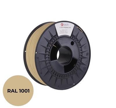 Tlačová struna (filament) C-TECH PREMIUM LINE, PLA, béžová, RAL1001, 1, 75mm, 1kg