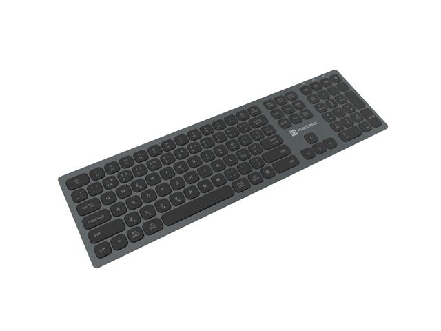 Natec klávesnica DOLPHIN/ Bezdrôtová Bluetooth/ CZ- SK layout/ Šedá 