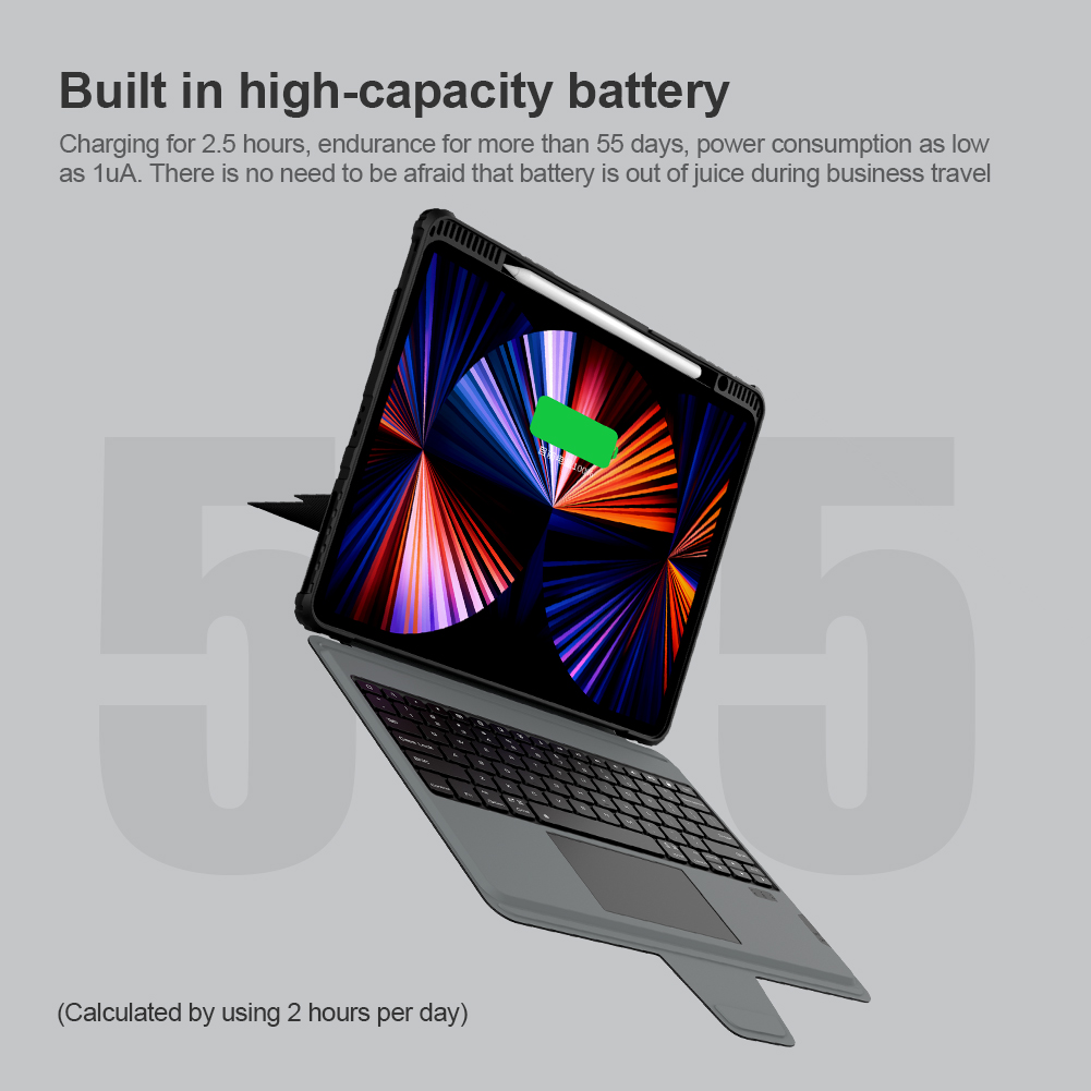 Nillkin Bumper Combo Keyboard Case pre iPad Pro 12.9 2020/ 2021/ 2022/ Air 13 2024/ 2025 Black 