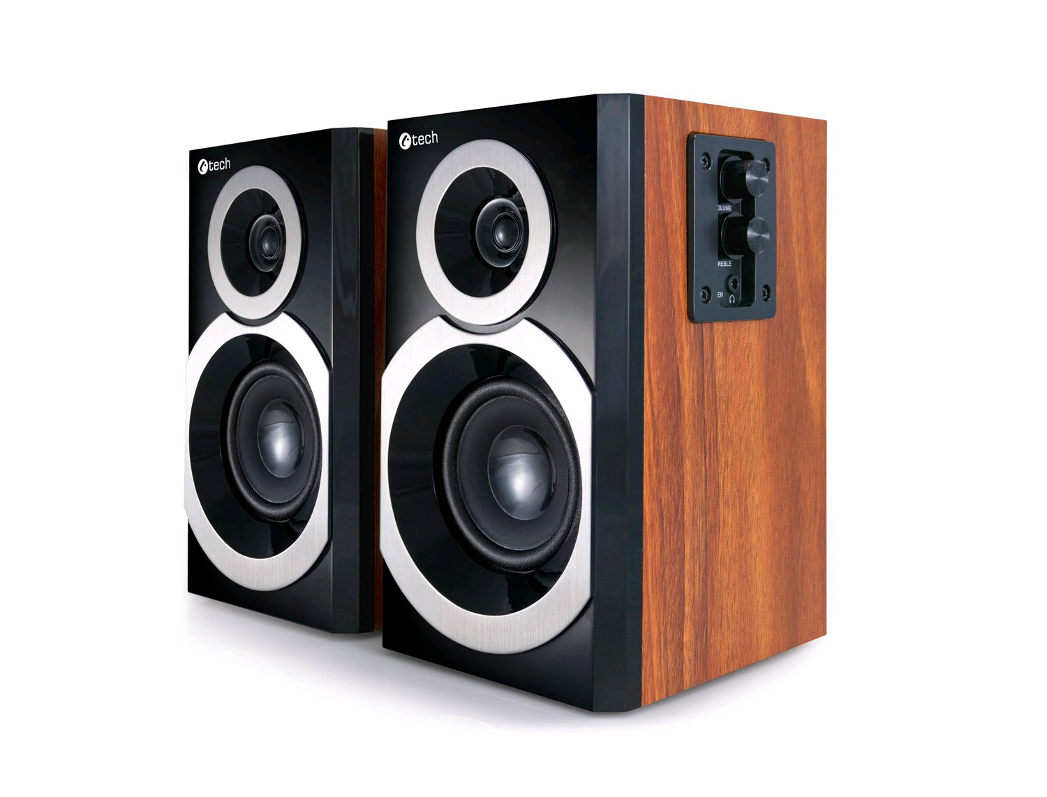C-TECH SPK-310WD/ Stereo/ 20W/ Hnedá