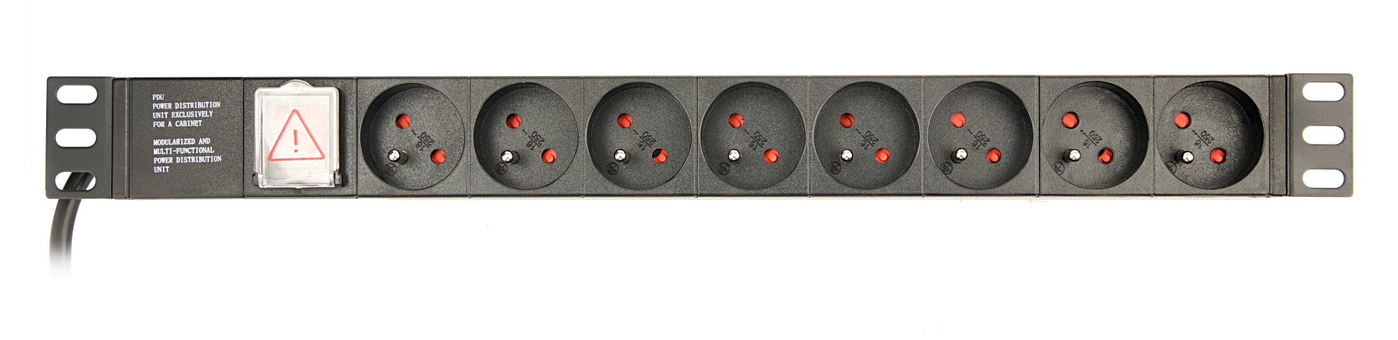 Gembird PDU 8 zásuviek, C14, 1U, 10 A, 3m 