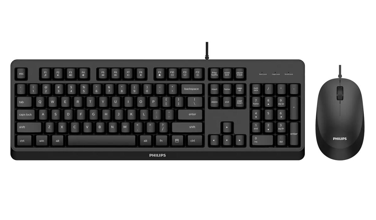 Philips klávesnica SPT6207BL - drôtová, US