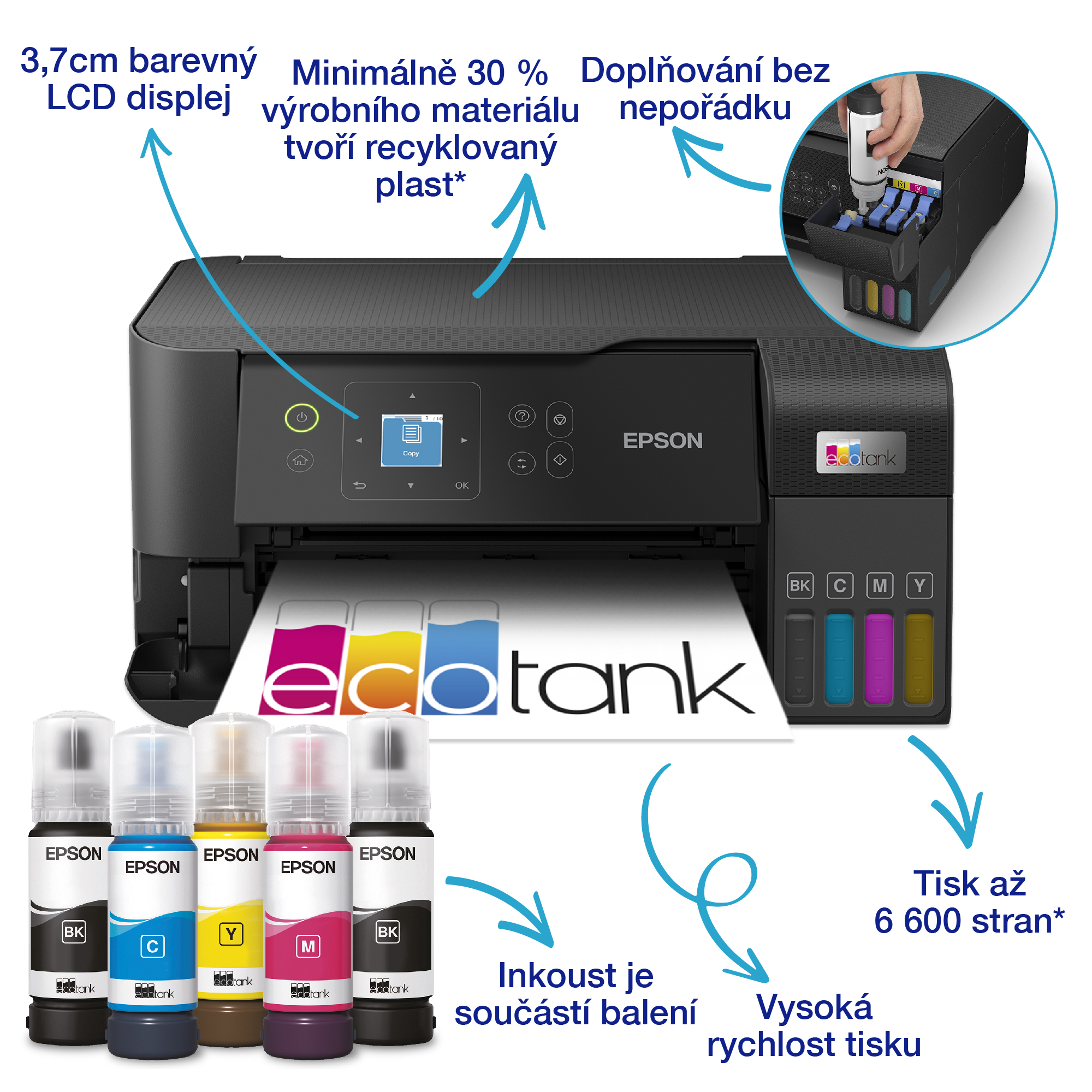 Epson EcoTank/ L3560/ MF/ Ink/ A4/ WiFi/ USB 