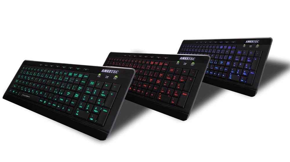 AMEI AM-K3001R/ Drôtová USB/ CZ layout/ Čierna