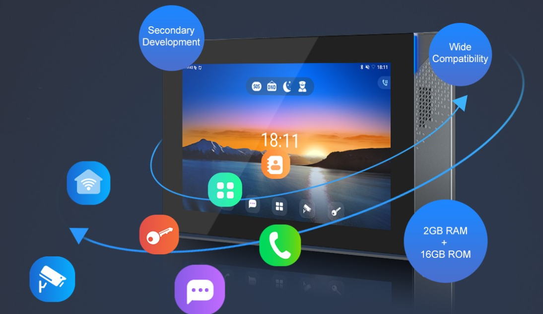Fanvil i57A SIP Android vnútorná dotyková stanica, 10.1" displ., 2SIP, WiFi, BT, 3rd app 