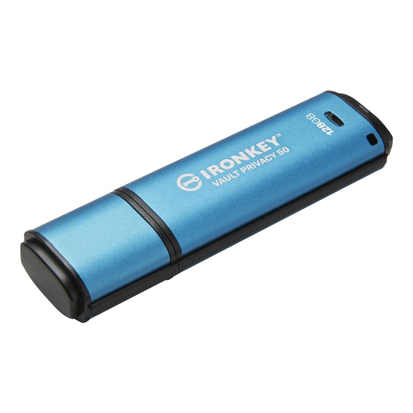 Kingston IronKey Vault Privacy 50/ 128GB/ USB 3.2/ USB-A/ Modrá 