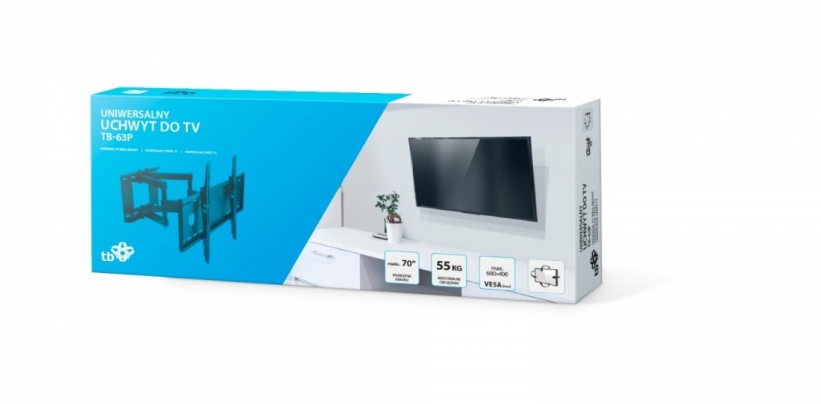 TB držiak TV do 70" a 55 kg max VESA 600x400 