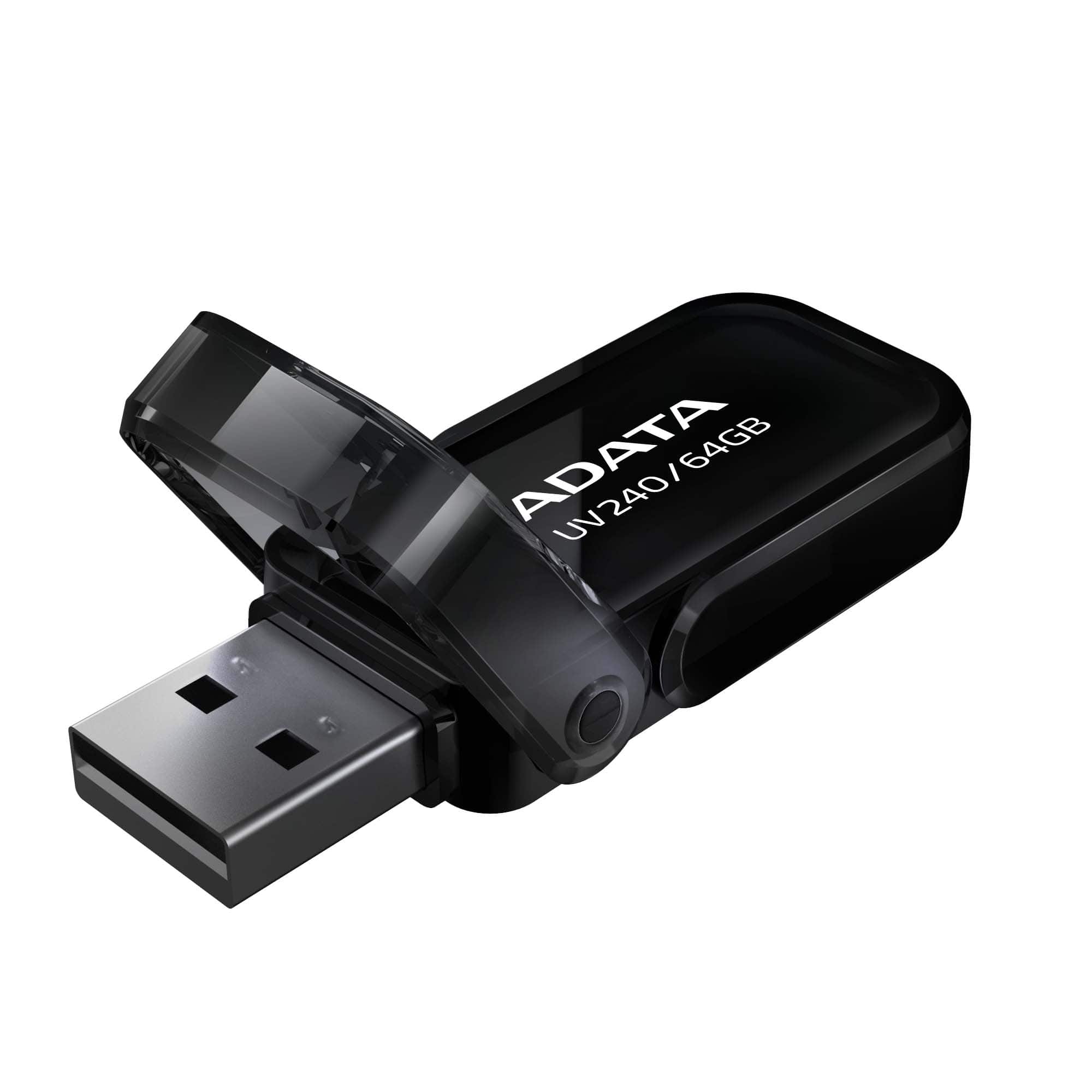 ADATA UV240/ 64GB/ USB 2.0/ USB-A/ Čierna 