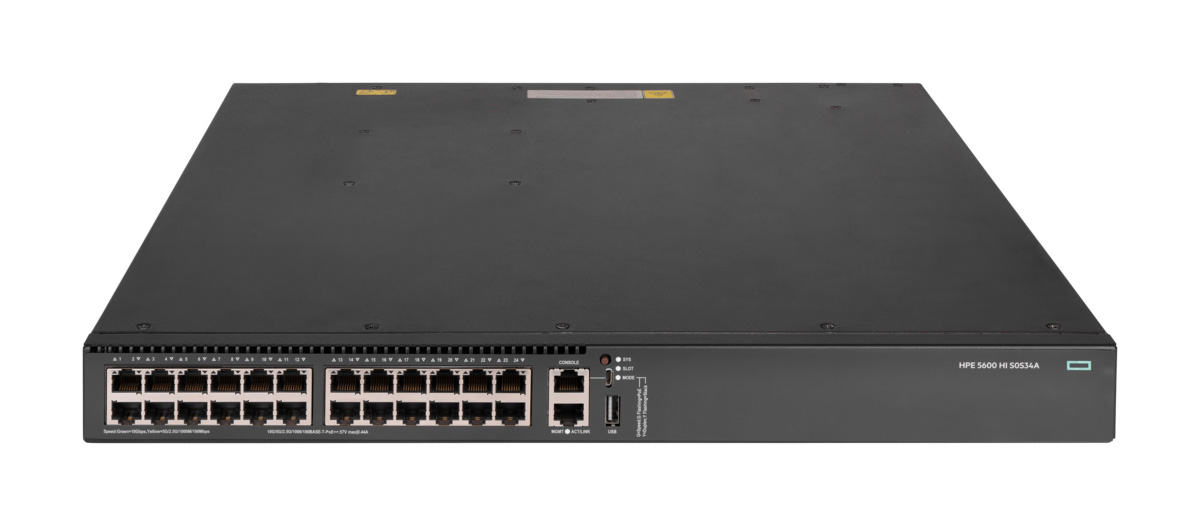 HPE 5600HI 24P PoE8 MGig 1 Slot Sw