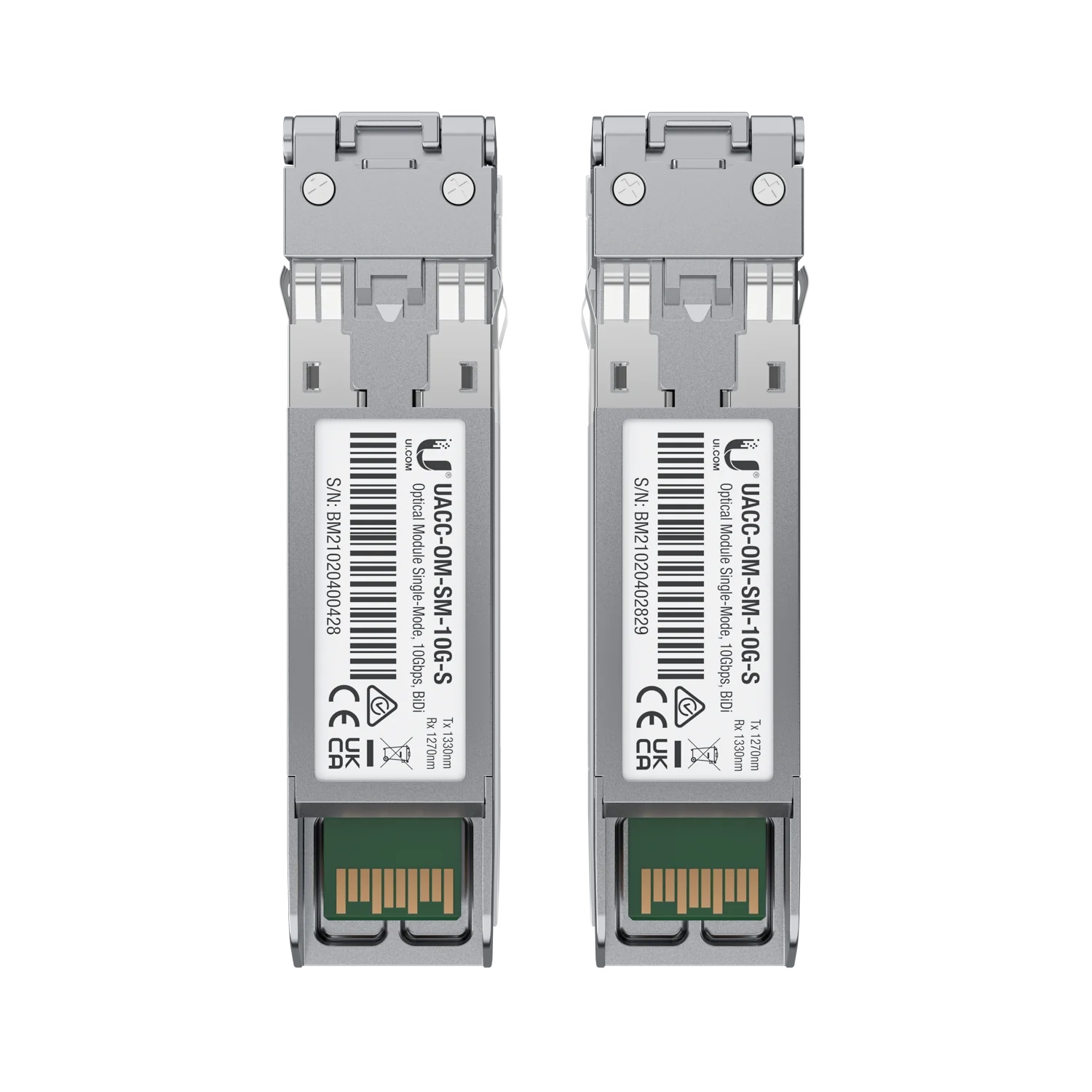 Ubiquiti UACC-OM-SM-10G-S-20 - 10G SFP+, SM Module, BiDi, Simplex LC UPC, 20-Pack 