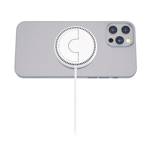 ALIGATOR bezdrôtová nabíjačka ALIGATOR Mag-Pad, určené pre MagSafe, 15W, biela 