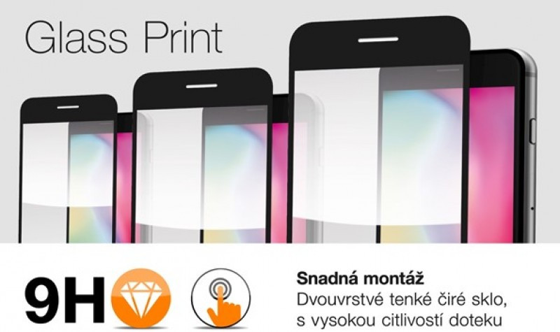 Aligator ochranné tvrdené sklo GLASS PRINT, Samsung Galaxy A14 4G/ 5G, čierna, celoplošné lepenie 