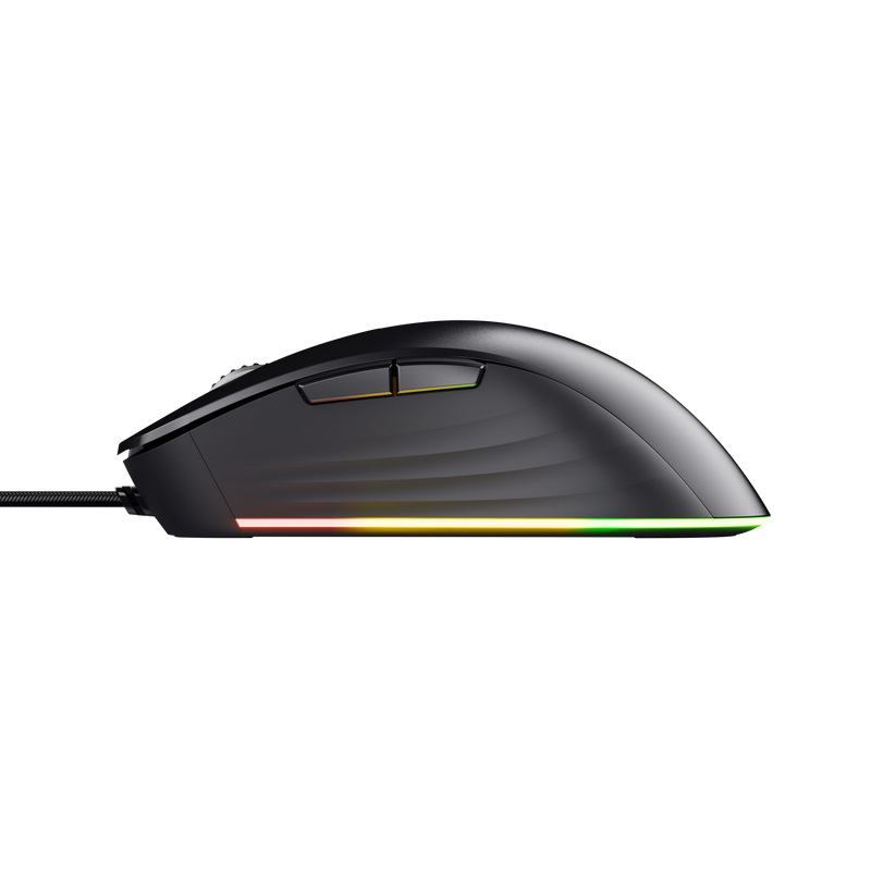 Trust GXT924 YBAR+/ Herná/ Optická/ Pre pravákov/ 25 600 DPI/ Drôtová USB/ Čierna 