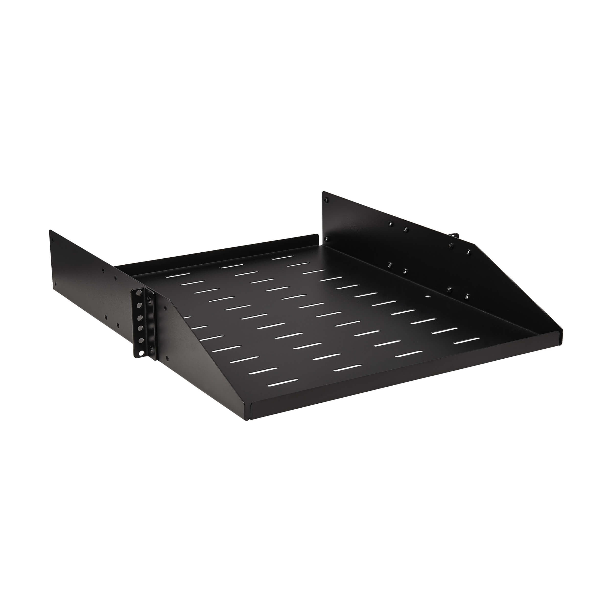 Polica pevná SmartRack 2U, nosnosť 45kg, hĺbka 546mm, montáž univerzálna, odvetrávaná