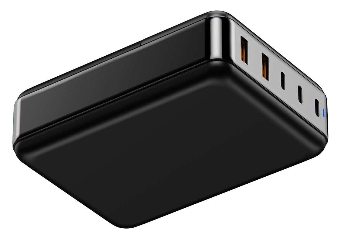 Viking USB GaN charger 200W PD PRO/ sieťový adaptér/ Output:3xUSB-C, 2xUSB-A/ Rýchlo nabíjania/  