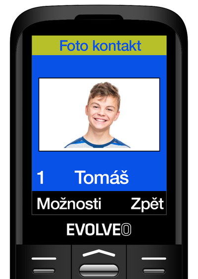EVOLVEO EasyPhone XO, mobilný telefón pre seniorov s nabíjacím stojanom (čierna farba) 