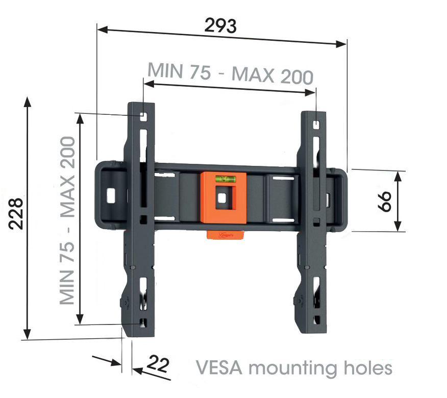 Vogel"s TVM 1203, fixný TV držiak pre obrazovky 19-50", 30 kg 