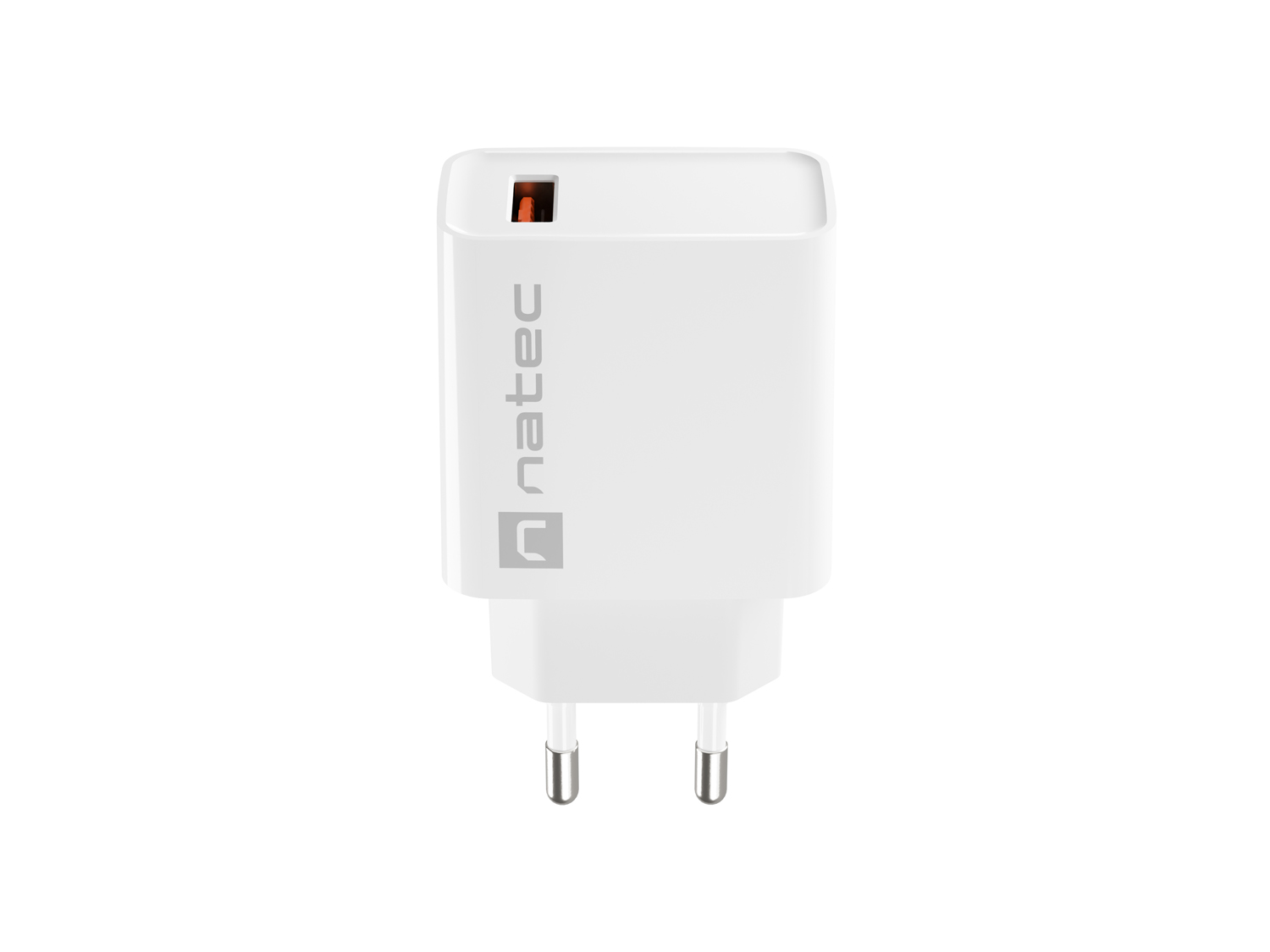 Univerzálna nabíjačka Natec RIBERA 18W 1X USB-A, biela