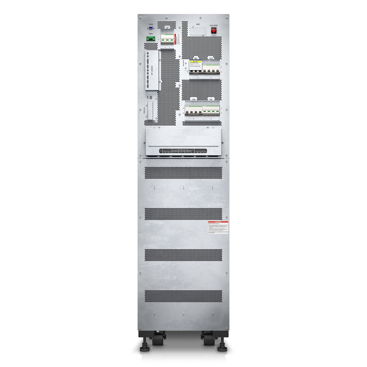 Easy UPS 3S 10 kVA 400V 3:3 UPS, 2 vnútorné 7Ah modulárne batérie strings, expandable to 3 