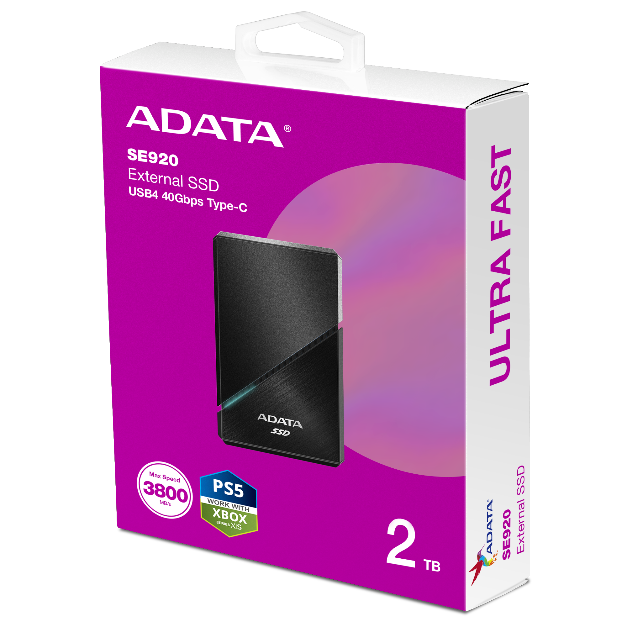 ADATA SE920/ 2TB/ SSD/ Externá/ Čierna/ 5R 