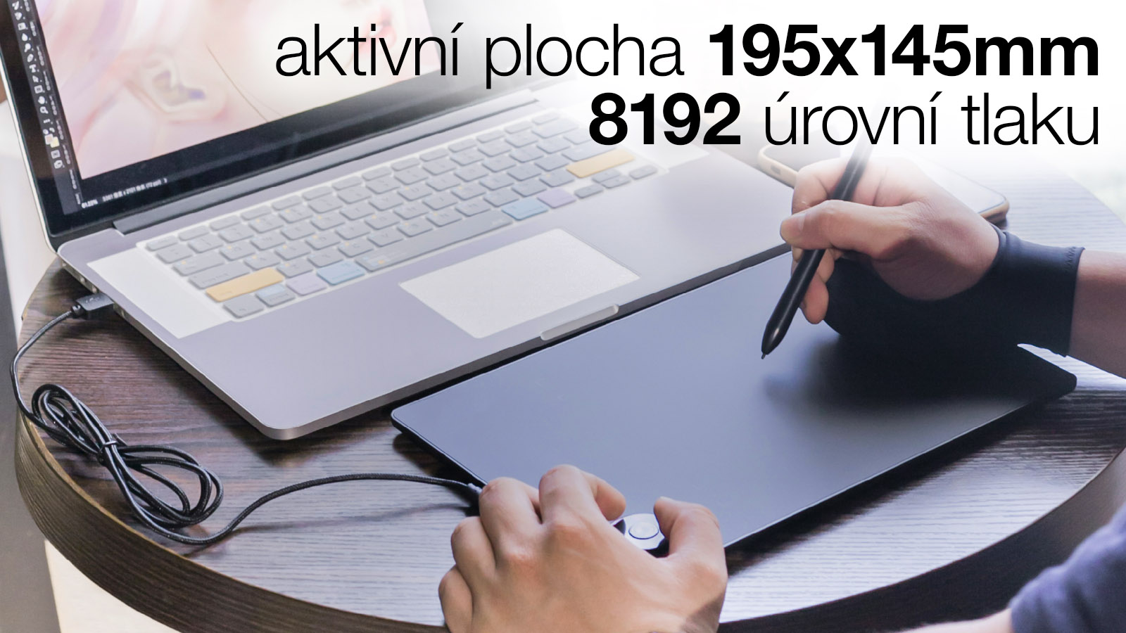 EVOLVEO Grafico TW, grafický tablet s kolieskom 
