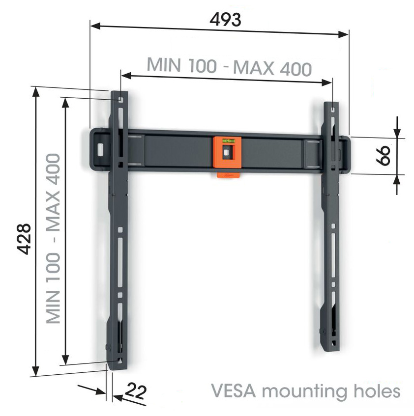 Vogel"s TVM 1403, fixný TV držiak pre obrazovky 32-77", 50 kg 