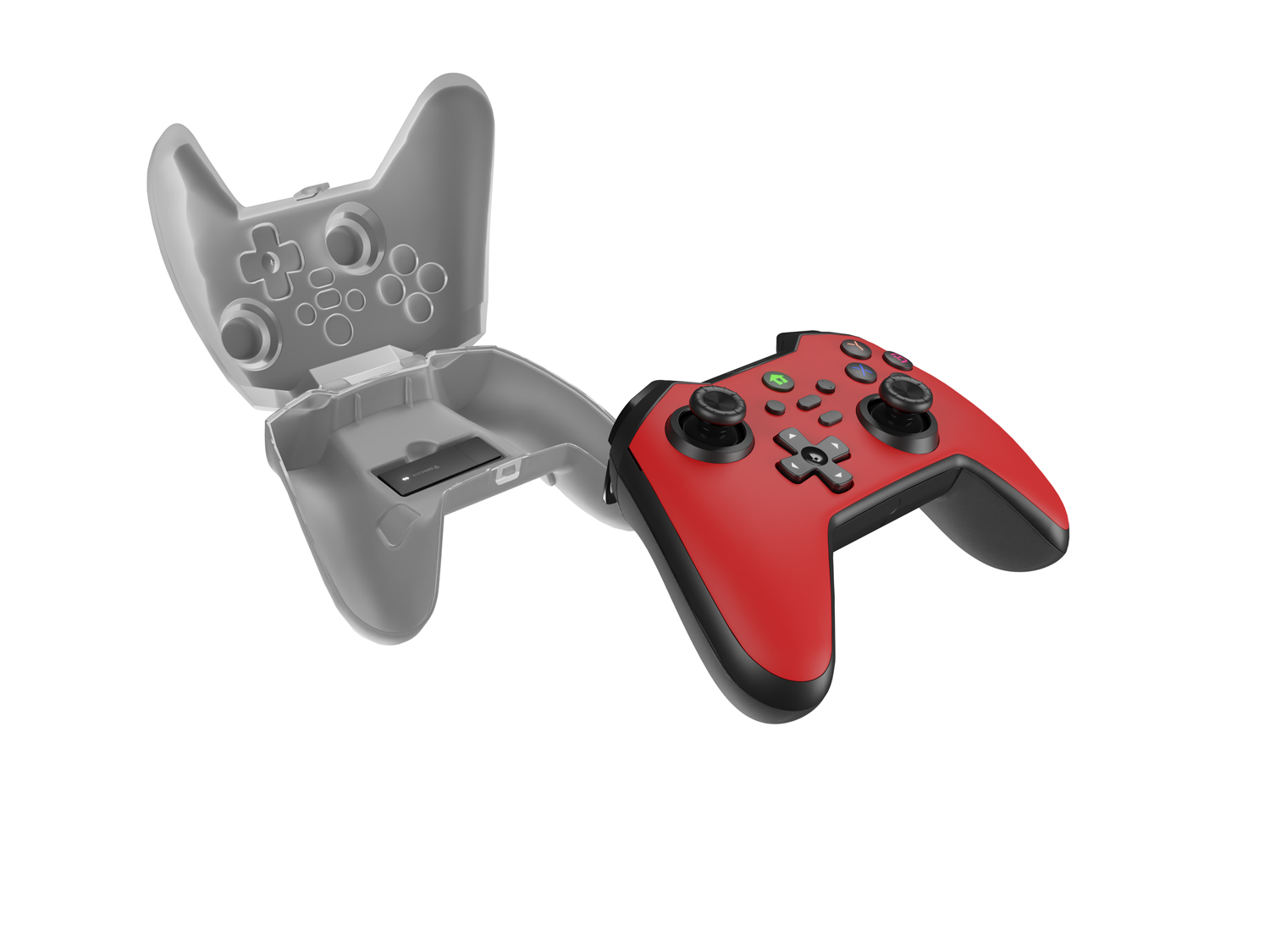 Bezdrôtový gamepad Genesis MANGAN 400 pre PC/ Switch/ Mobil, červený 