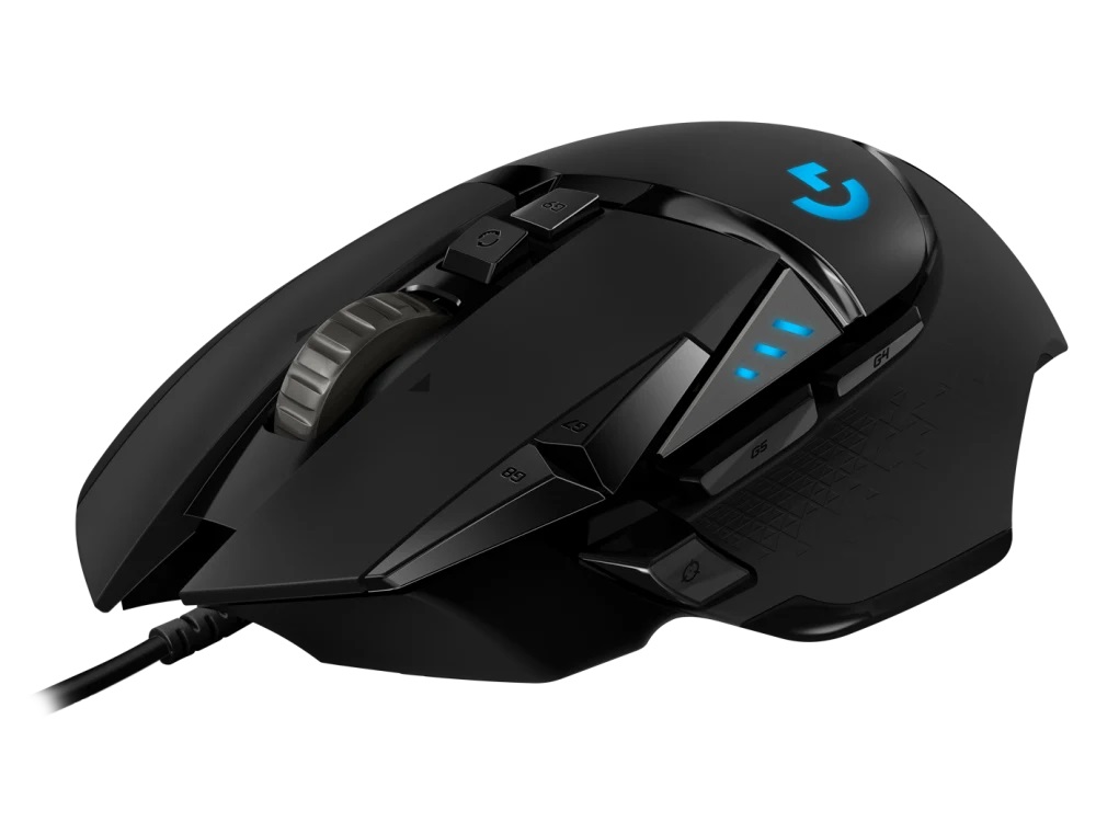 Logitech G502 HERO/ Herná/ Optická/ Pre pravákov/ 25 600 DPI/ Drôtová USB/ Čierna 