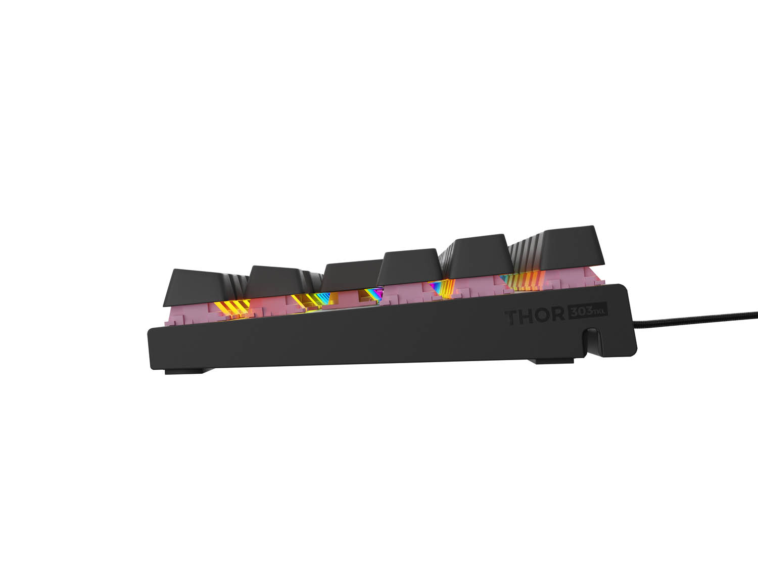 Genesis tichá herná klávesnica THOR 303/ TKL/ RGB/ Outemu Peach/ Drôtová USB/ CZ- SK layout/ Čierna 