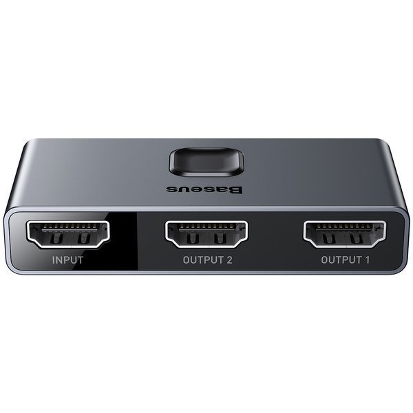 Baseus HDMI rozbočovač Matrix HDMI Splitter 2v1/ 1v2 sivý 
