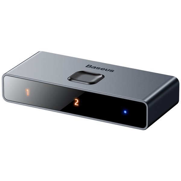 Baseus HDMI rozbočovač Matrix HDMI Splitter 2v1/ 1v2 sivý 