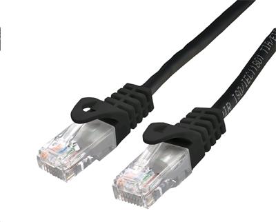 Kábel C-TECH patchcord Cat6, UTP, čierny, 3m