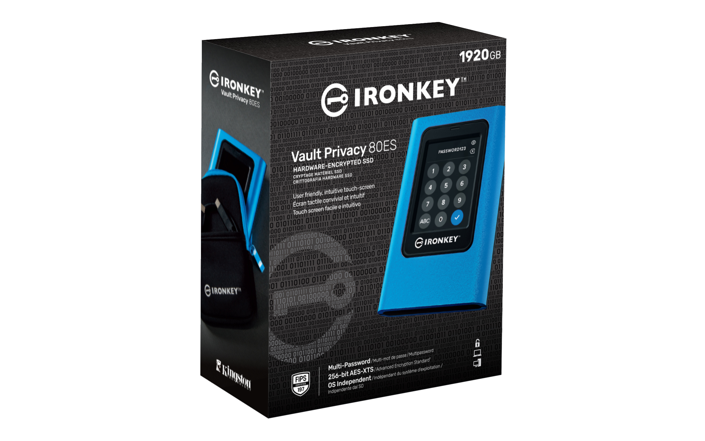 Kingston IronKey VP80/ 1, 9TB/ SSD/ Externý/ 2.5"/ Modrá/ 3R 