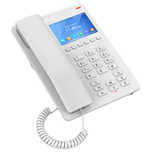 Grandstream GHP630 SIP hotelový telefón s displejom, biely 